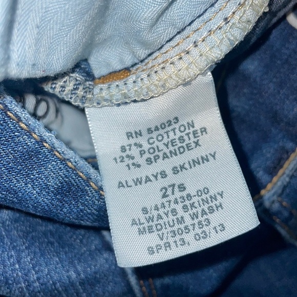 Gap Jeans Denim Dark Was Always Skinny Size 27 s - Picture 9 of 13